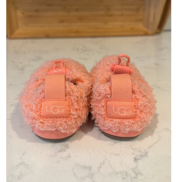 Ugg toddler size 6 starfish pink plushy faux shearling slippers cozy warm cabin - Picture 5 of 9